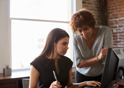 Women helping each other