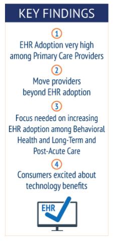 List of the key findings from Health IT Report 